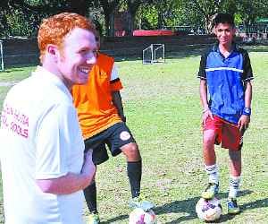 Scottland Football Coach Steve Greev in Chandigarh