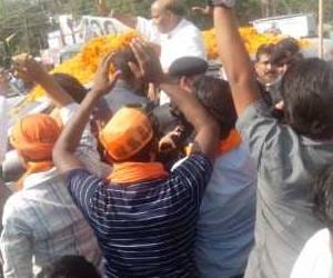 road show of rajnath singh in lucknow