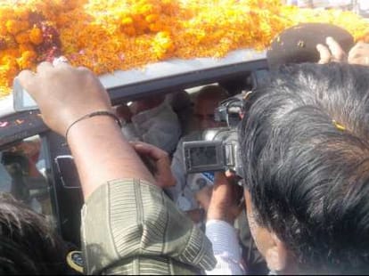 road show of rajnath singh in lucknow