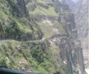 stone fall on aged from hill died