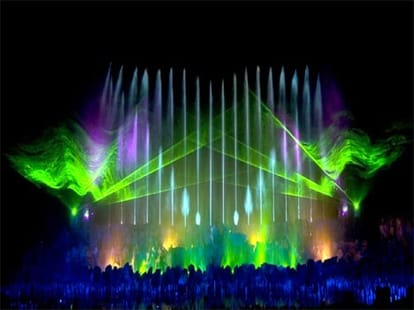 lager water show in akshardham mandir delhi
