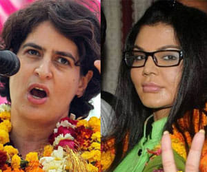 uma bharti compared priyanka gandhi with rakhi sawant