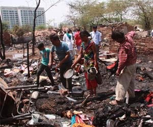 fire in slum