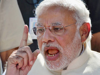 man threw shoe at modi