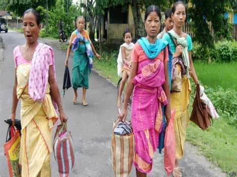 bjp and congress blamed each other about assam riots
