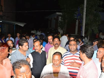 BJP workers beaten up by the villagers