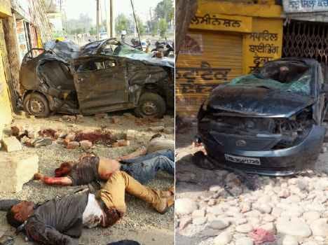 accident to Uncontrollable high-speed car, five killed