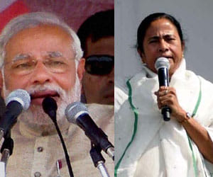tiger war between mamta and modi