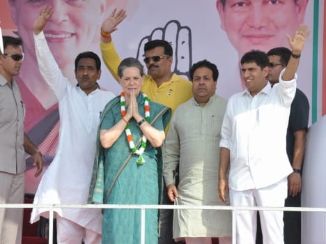 sonia gandhi rally in roorkee