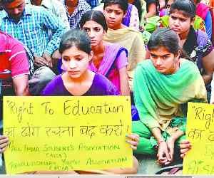 Protest by Students and Parents
