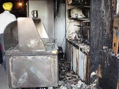 fire on Govindm Sweets in panchkula, loss of a million