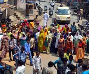 Protest against dhanwapur treatment plant