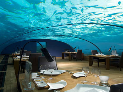 underwater restaurant in maldives