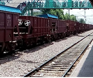 Train standing on a line from  four day