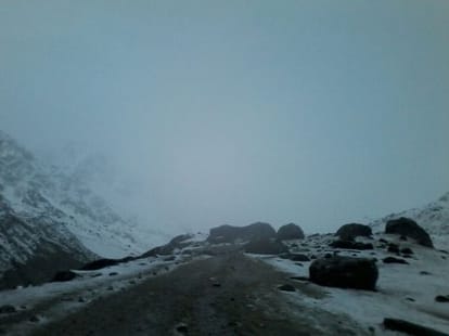 snow fall at himachal 