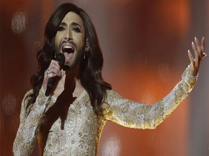 women with beard wins singing competition