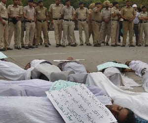 protest in sector 17