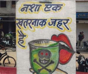 take poison with alcohol.