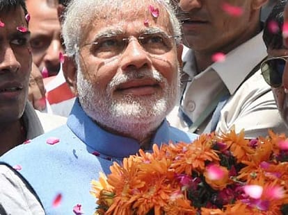 MP Ramswroop sharma meets Modi at delhi