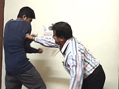 boy beaten badly by dad after a prank