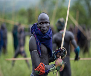 tribe where man has to get win a bloody fight to get a girl