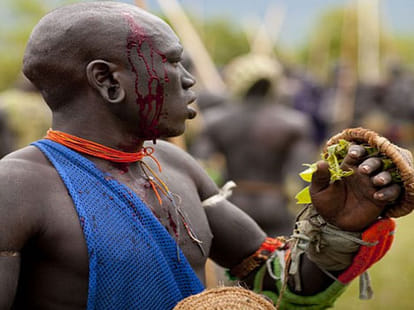 tribe where man has to get win a bloody fight to get a girl