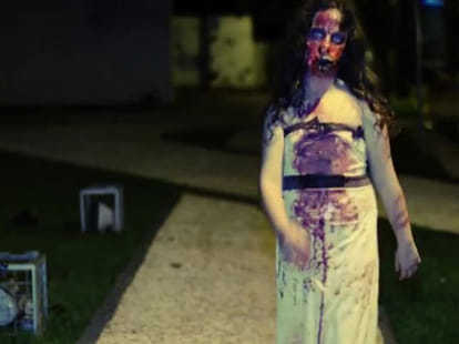 when a girl played prank of acting like a ghost to many
