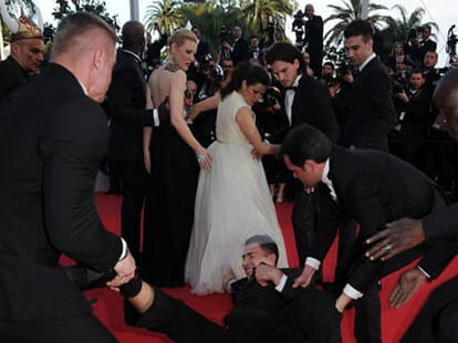 when man entered lady's gown at cannes
