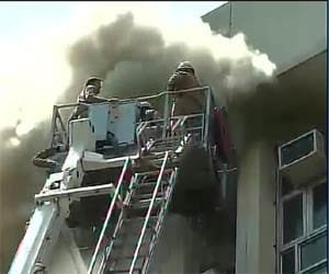Fire break out in shastri bhavan