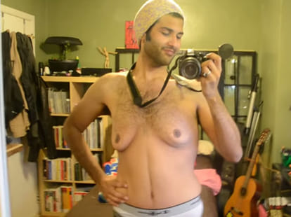 man with boobs