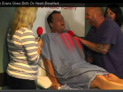 man suffers labor pain