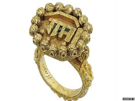 Tipu Sultan ring auctioned