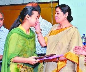 Chandigarh MP Kiran Kher in Punjab University