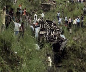 hrtc bus accident in thiyog, 10 died