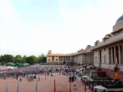 rashtrapati bhavan preparing for oath ceremony