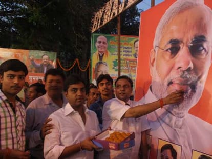 banaras celebrate modi's oath ceremony