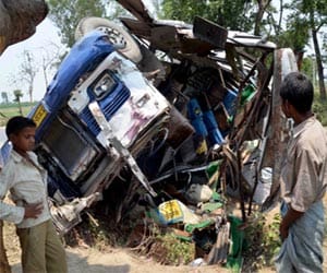 Tractor - trolley collision of two military officers killed