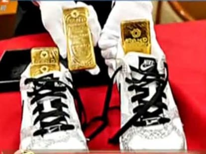 six gold bars seized from plane