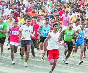 Anil kumar of navy won shimla half marathan