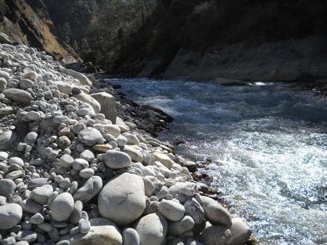 river diverting wall breaks due to heavy rain