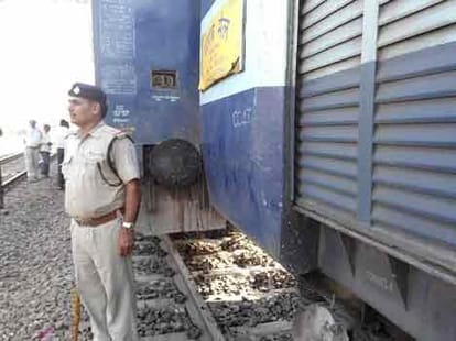 overloading of goods carriage in train.