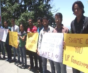 Badaun Gangrape, demonstration at shimla
