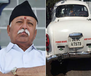 Rss chief mohan bhagwat car accident in delhi