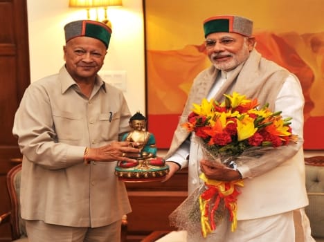 CM virbhadra singh meets prime minister Narendra Modi