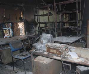 Scam files burns in faridabad