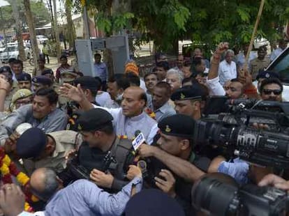 rajnath singh visits lucknow