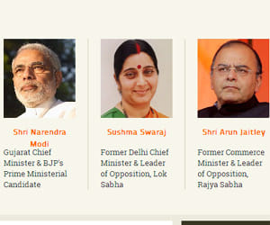 narendra modi is still cm of gujarat on bjp delhi website