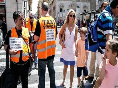 taxi-train strike in europe on a ape