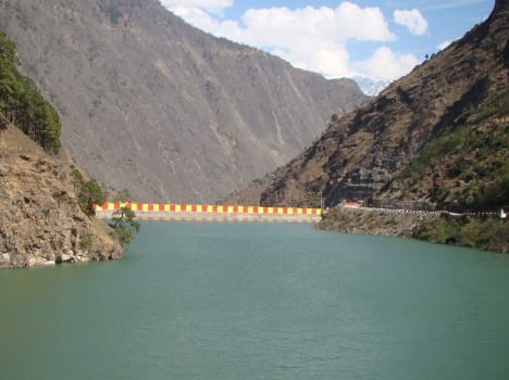 water overflow in chirkila dam