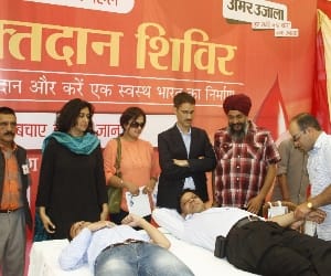 Blood donation by amar ujala foundation